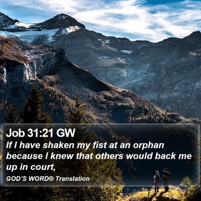 Job 31:21 GW Bible Verse Image