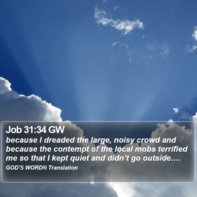 Job 31:34 GW Bible Verse Image