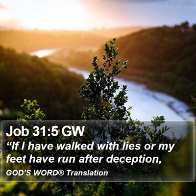 Job 31:5 GW Bible Verse Image