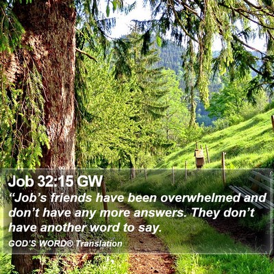 Job 32:15 GW Bible Verse Image