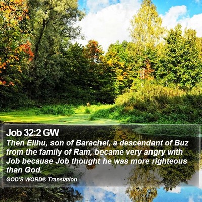 Job 32:2 GW Bible Verse Image