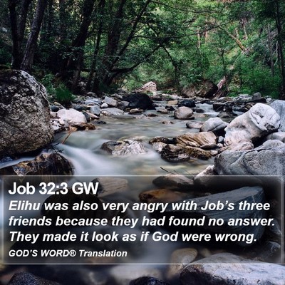 Job 32:3 GW Bible Verse Image