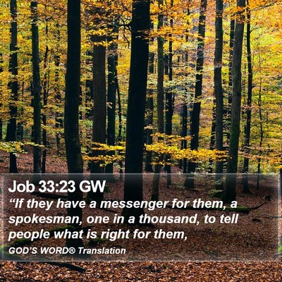 Job 33:23 GW Bible Verse Image