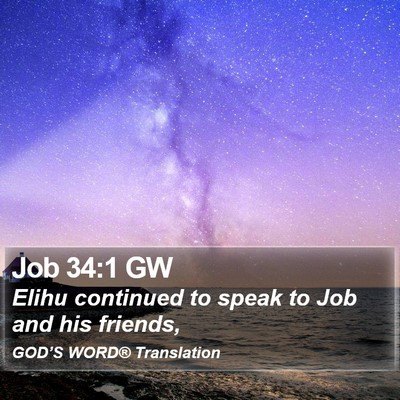 Job 34:1 GW Bible Verse Image