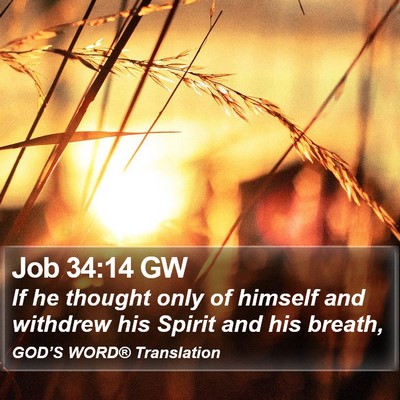 Job 34:14 GW Bible Verse Image