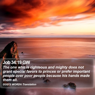 Job 34:19 GW Bible Verse Image