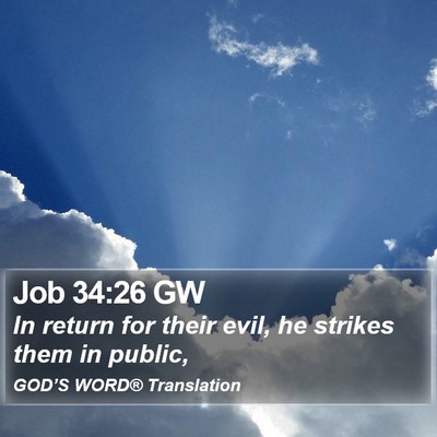 Job 34:26 GW Bible Verse Image