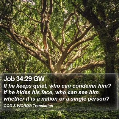 Job 34:29 GW Bible Verse Image