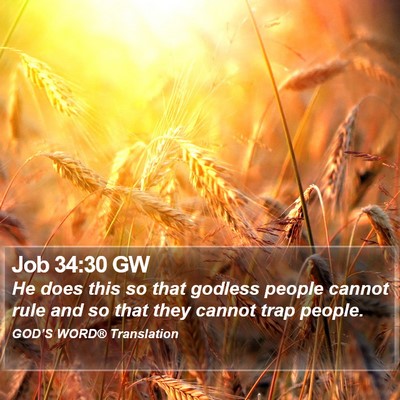 Job 34:30 GW Bible Verse Image