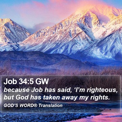 Job 34:5 GW Bible Verse Image