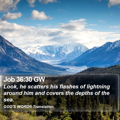 Job 36:30 GW Bible Verse Image