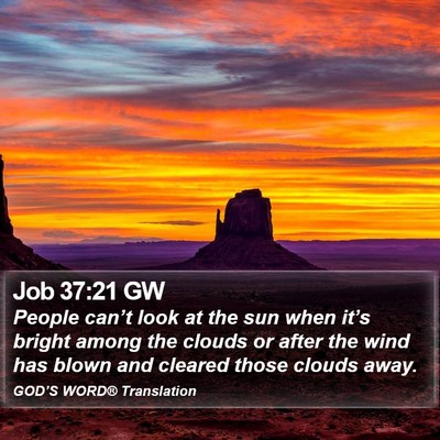 Job 37:21 GW Bible Verse Image
