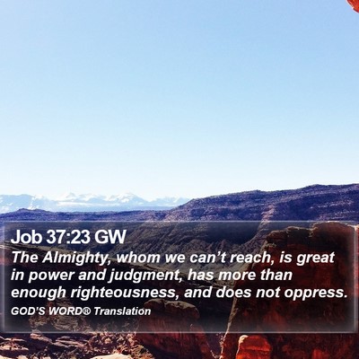 Job 37:23 GW Bible Verse Image