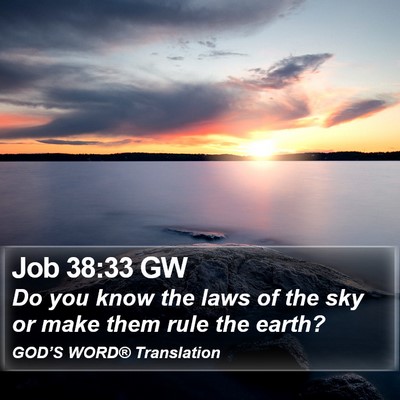 Job 38:33 GW Bible Verse Image