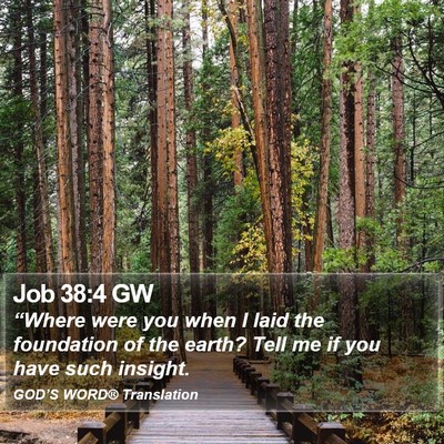 Job 38:4 GW Bible Verse Image