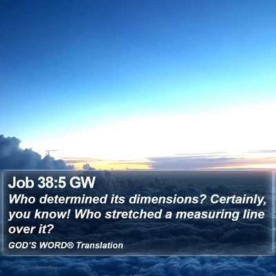Job 38:5 GW Bible Verse Image