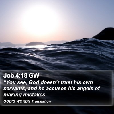 Job 4:18 GW Bible Verse Image