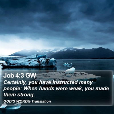 Job 4:3 GW Bible Verse Image