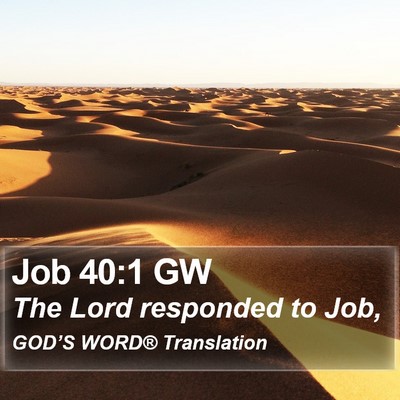 Job 40:1 GW Bible Verse Image