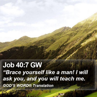 Job 40:7 GW Bible Verse Image