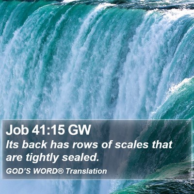 Job 41:15 GW Bible Verse Image