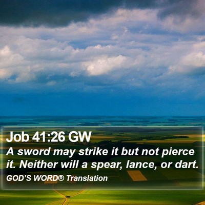 Job 41:26 GW Bible Verse Image