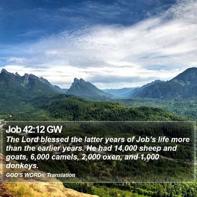 Job 42:12 GW Bible Verse Image