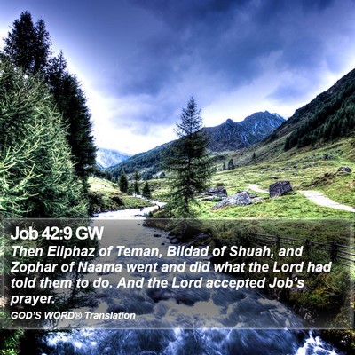 Job 42:9 GW Bible Verse Image
