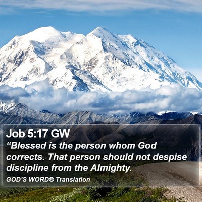 Job 5:17 GW Bible Verse Image