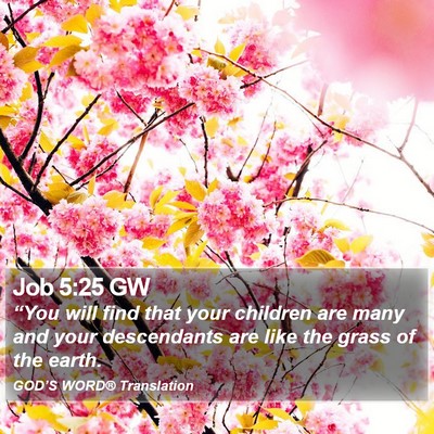 Job 5:25 GW Bible Verse Image