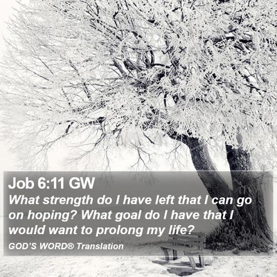 Job 6:11 GW Bible Verse Image