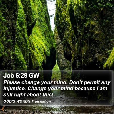 Job 6:29 GW Bible Verse Image