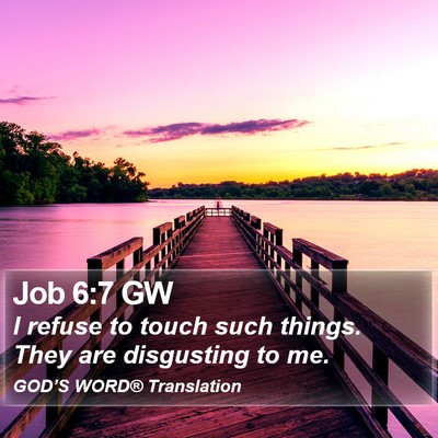 Job 6:7 GW Bible Verse Image