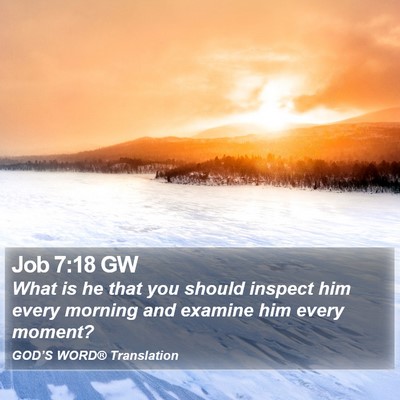 Job 7:18 GW Bible Verse Image