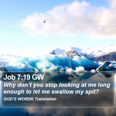 Job 7:19 GW Bible Verse Image