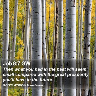 Job 8:7 GW Bible Verse Image