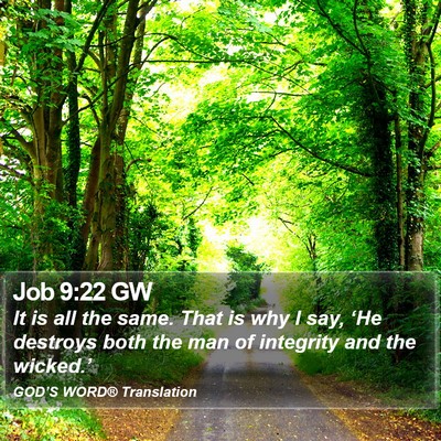 Job 9:22 GW Bible Verse Image