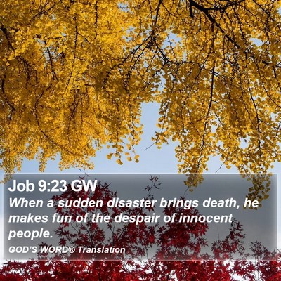 Job 9:23 GW Bible Verse Image