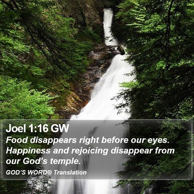 Joel 1:16 GW Bible Verse Image