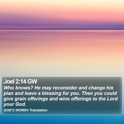 Joel 2:14 GW Bible Verse Image