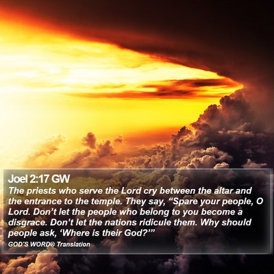 Joel 2:17 GW Bible Verse Image