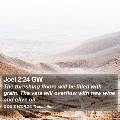 Joel 2:24 GW Bible Verse Image
