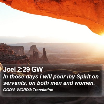 Joel 2:29 GW Bible Verse Image