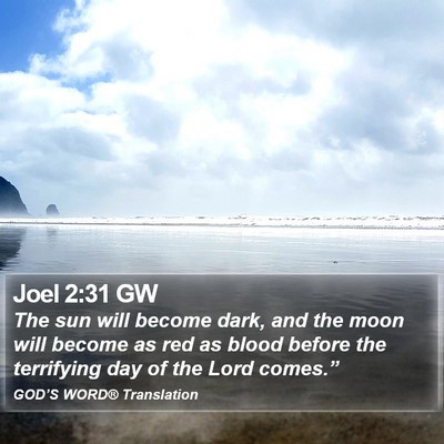 Joel 2:31 GW Bible Verse Image