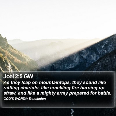 Joel 2:5 GW Bible Verse Image