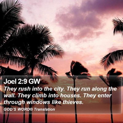 Joel 2:9 GW Bible Verse Image