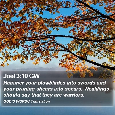 Joel 3:10 GW Bible Verse Image