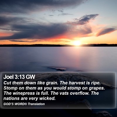 Joel 3:13 GW Bible Verse Image
