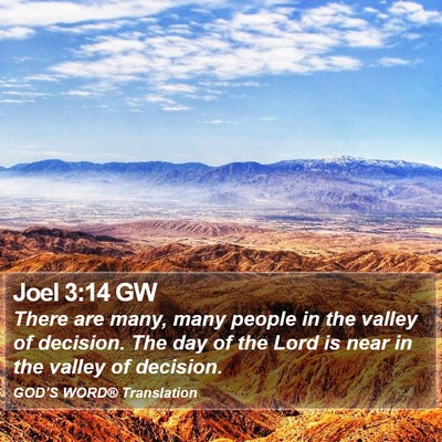 Joel 3:14 GW Bible Verse Image