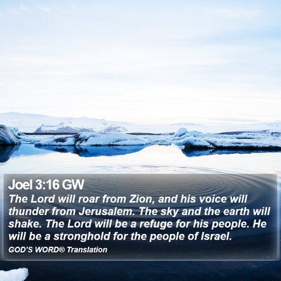 Joel 3:16 GW Bible Verse Image